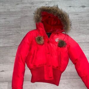 Rocawear Bright Red Hooded Puffer Jacket